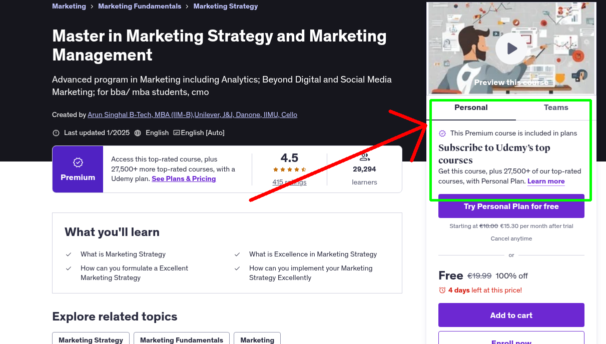 Master in Marketing Strategy and Marketing Management