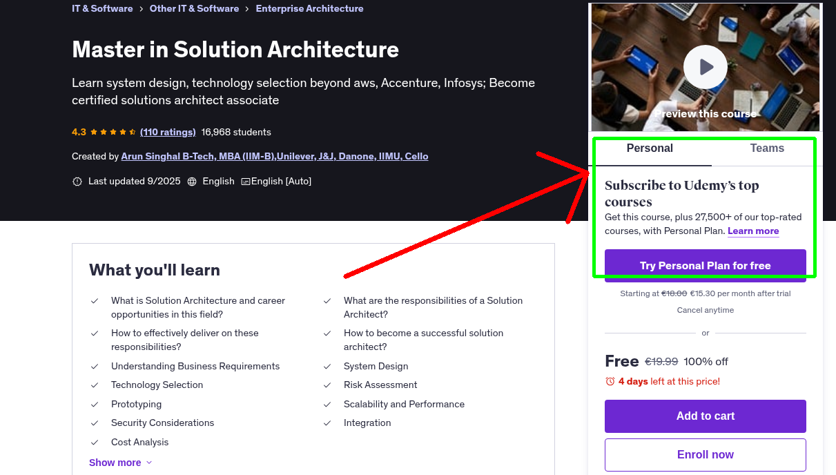 Master in Solution Architecture