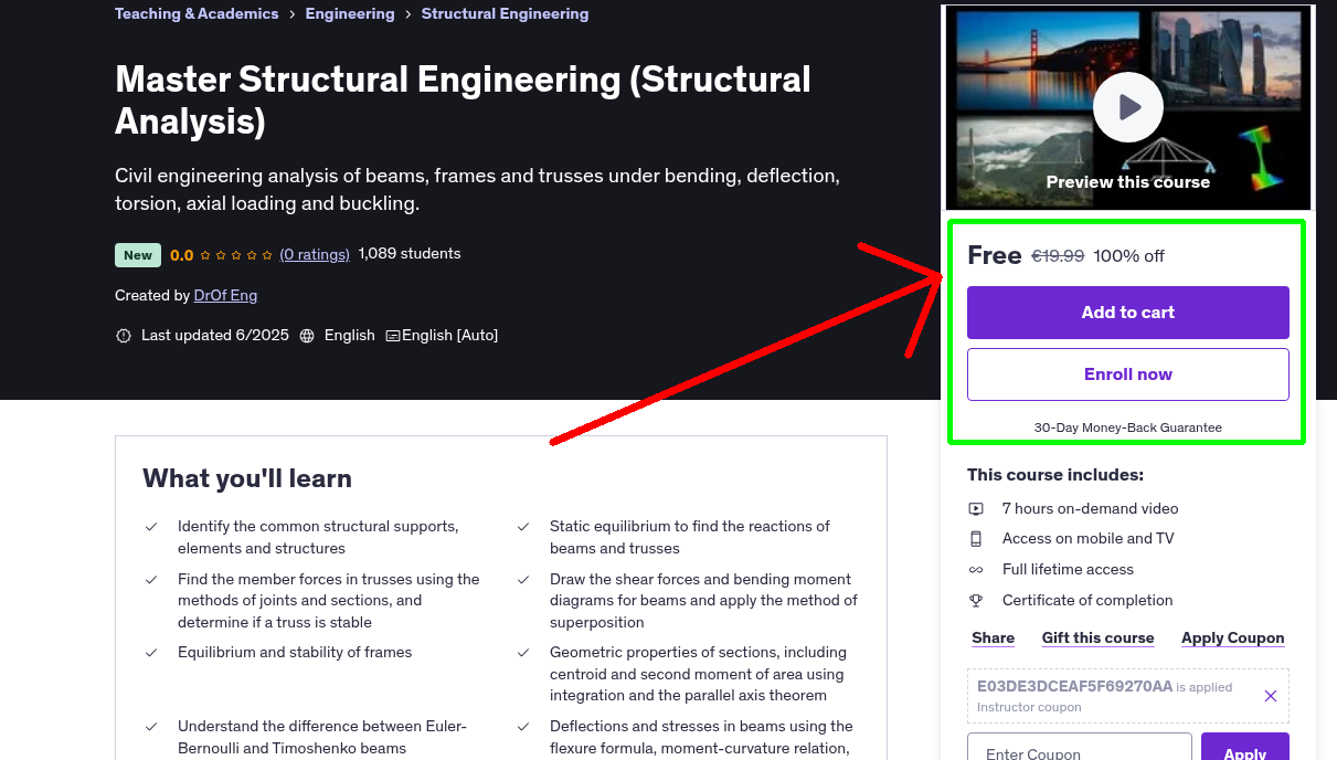 Master Structural Engineering (Structural Analysis)