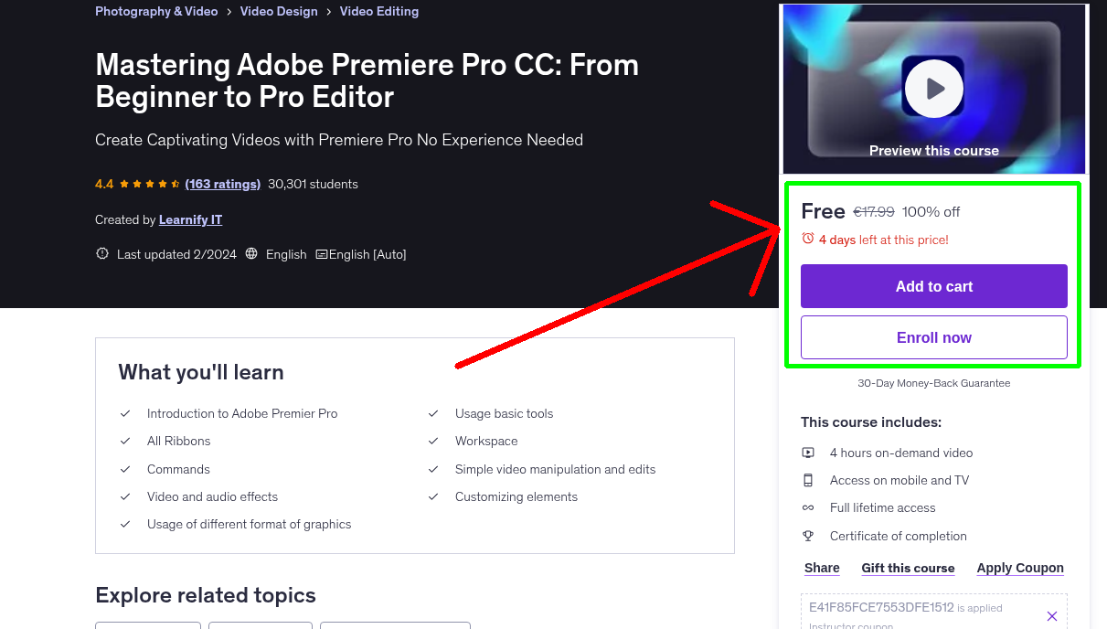 Mastering Adobe Premiere Pro CC: From Beginner to Pro Editor
