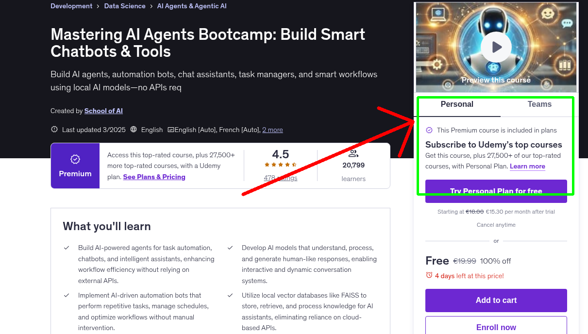 Mastering AI Agents Bootcamp: Build Smart Chatbots & Tools