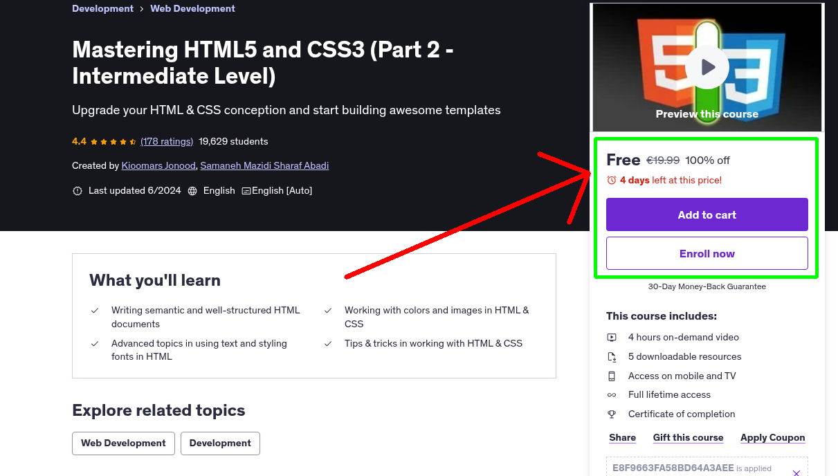 Mastering HTML5 and CSS3 (Part 2 - Intermediate Level)