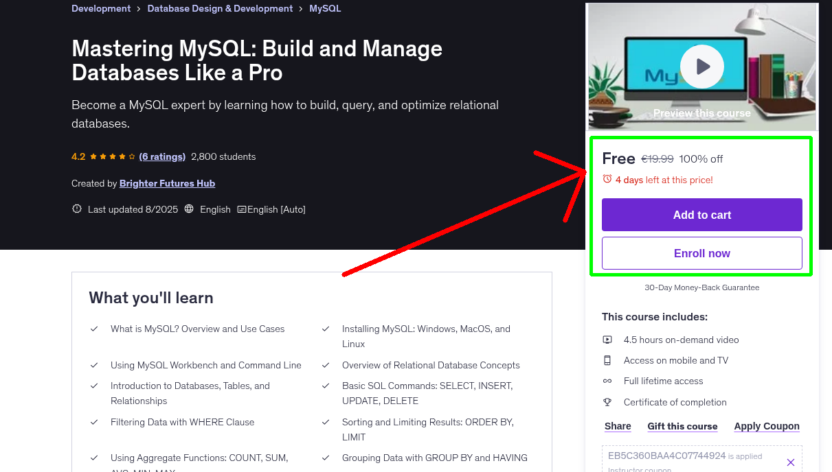 Mastering MySQL: Build and Manage Databases Like a Pro
