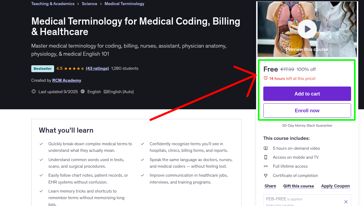 Medical Terminology for Medical Coding, Billing & Healthcare