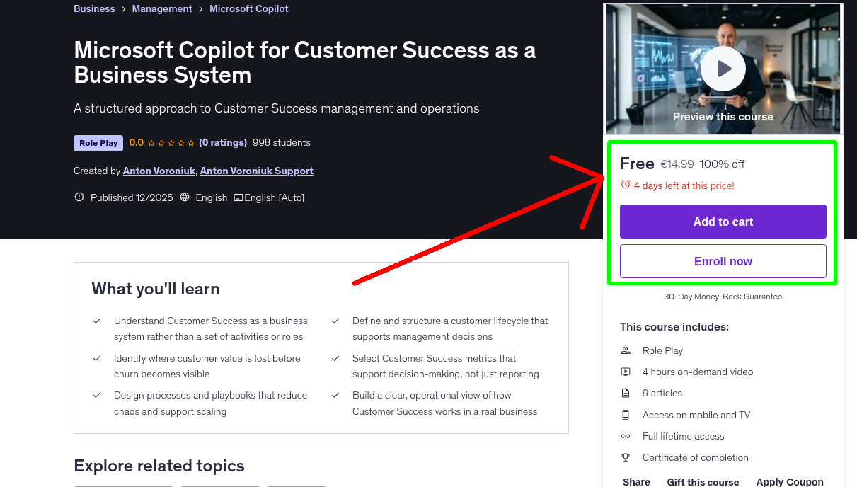 Microsoft Copilot for Customer Success as a Business System