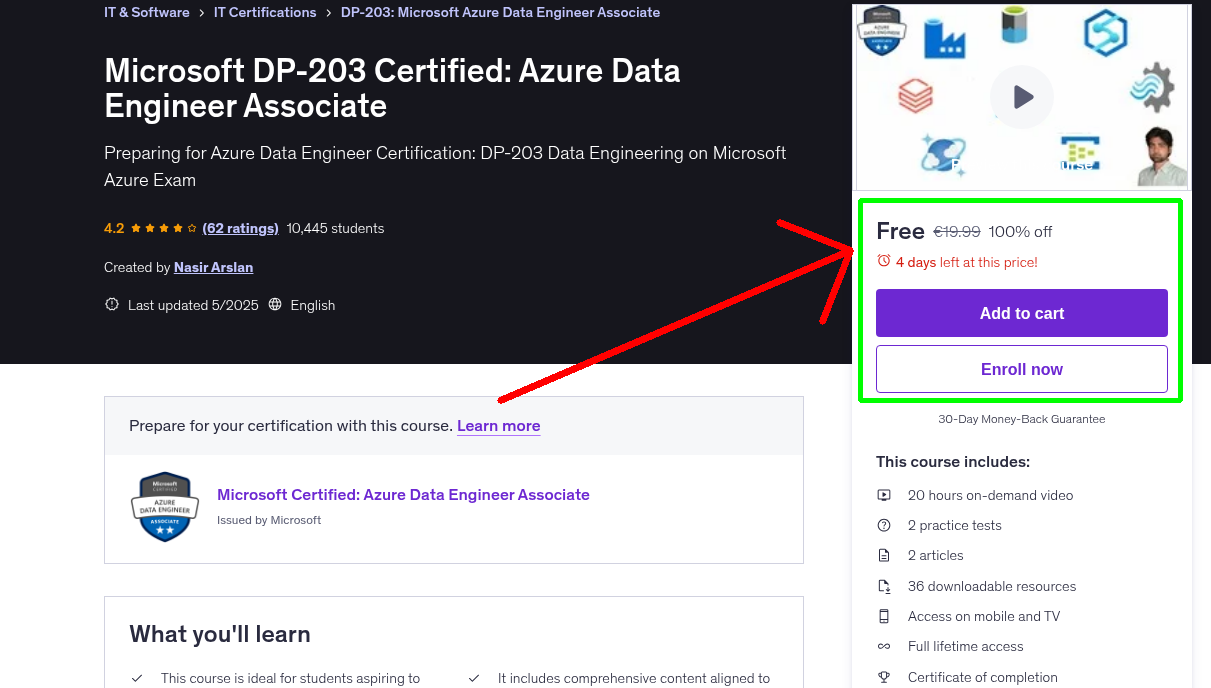 Microsoft DP-203 Certified: Azure Data Engineer Associate
