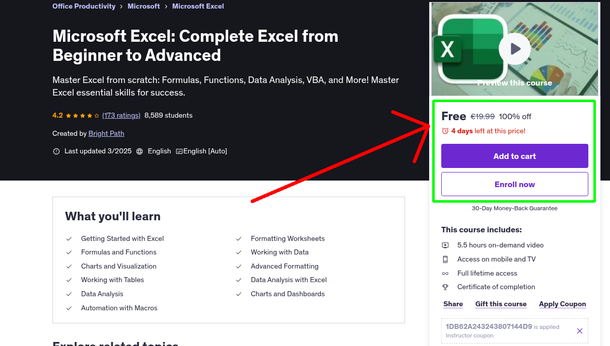 Microsoft Excel: Complete Excel from Beginner to Advanced