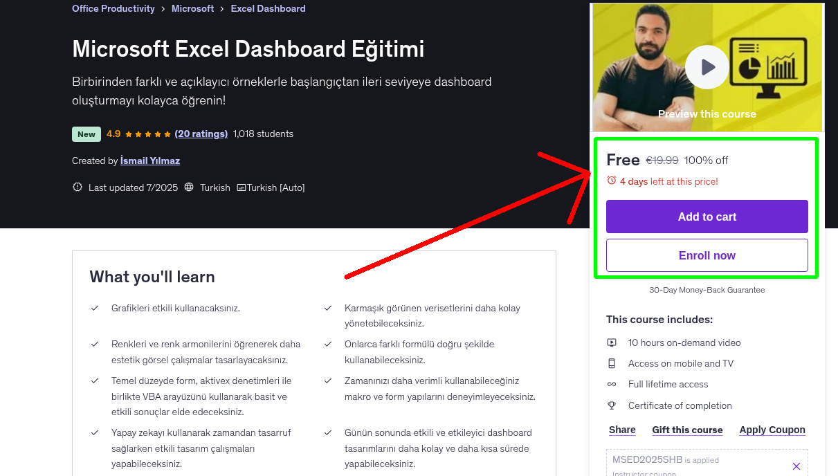 Microsoft Excel Dashboard Eğitimi