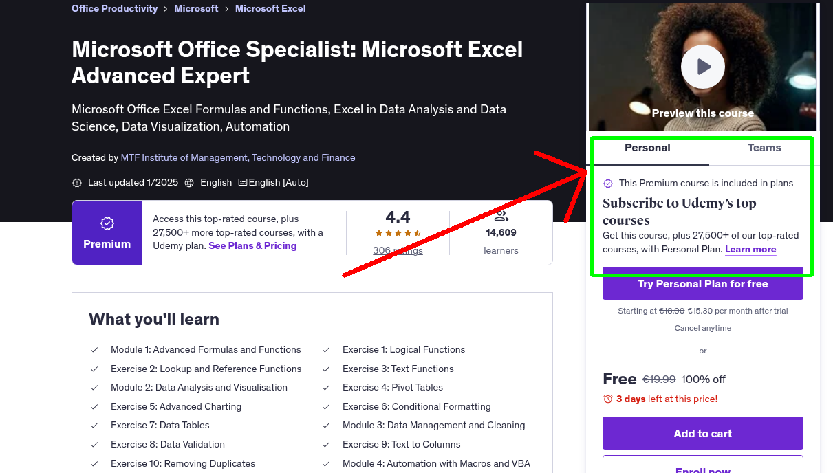 Microsoft Office Specialist: Microsoft Excel Advanced Expert
