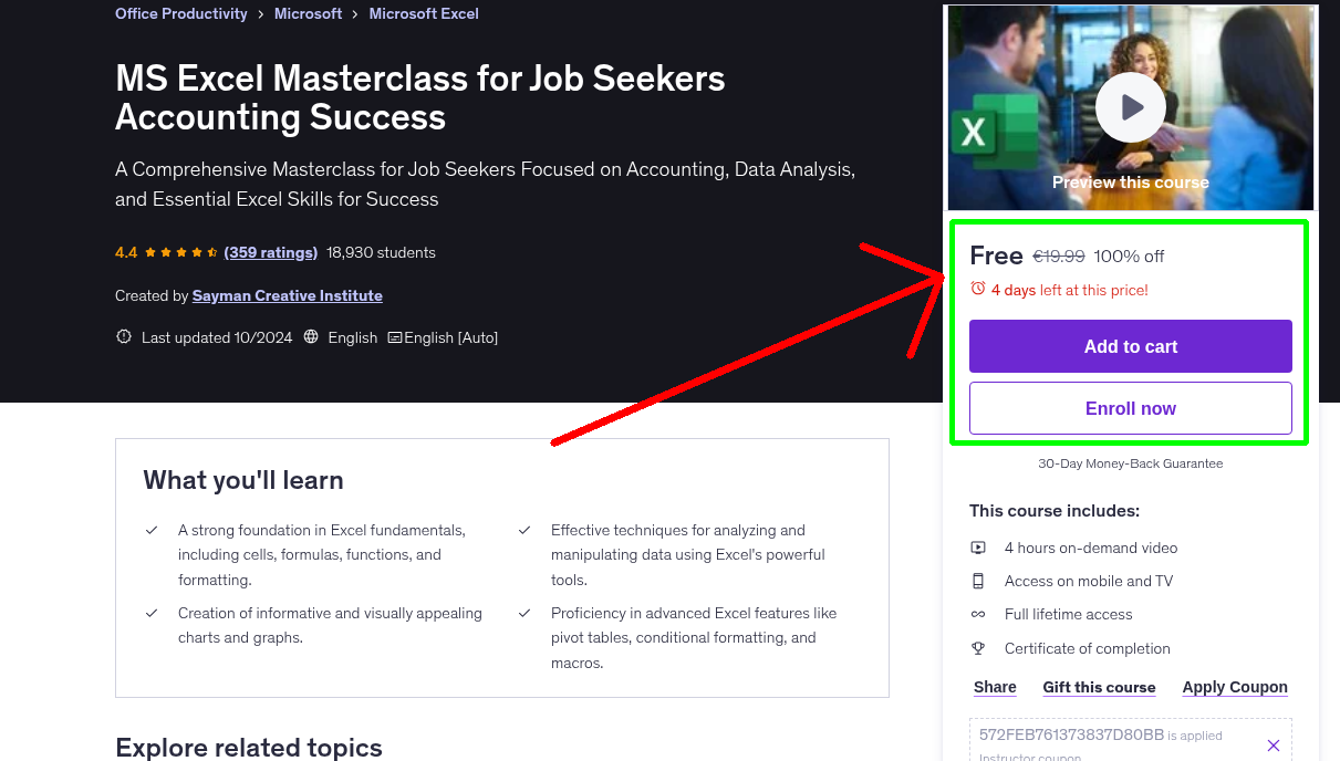 MS Excel Masterclass for Job Seekers Accounting Success