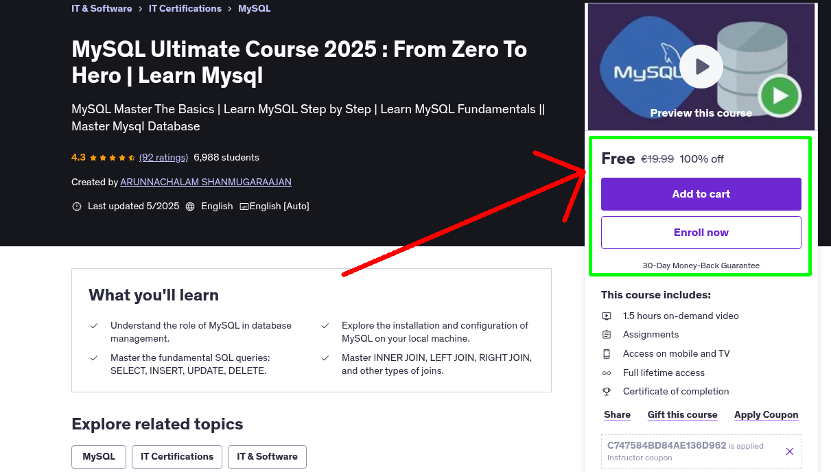 MySQL Ultimate Course 2025 : From Zero To Hero | Learn Mysql