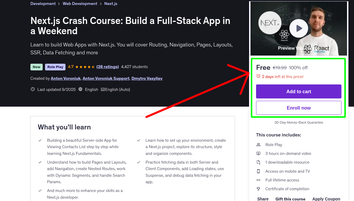 Next.js Crash Course: Build a Full-Stack App in a Weekend