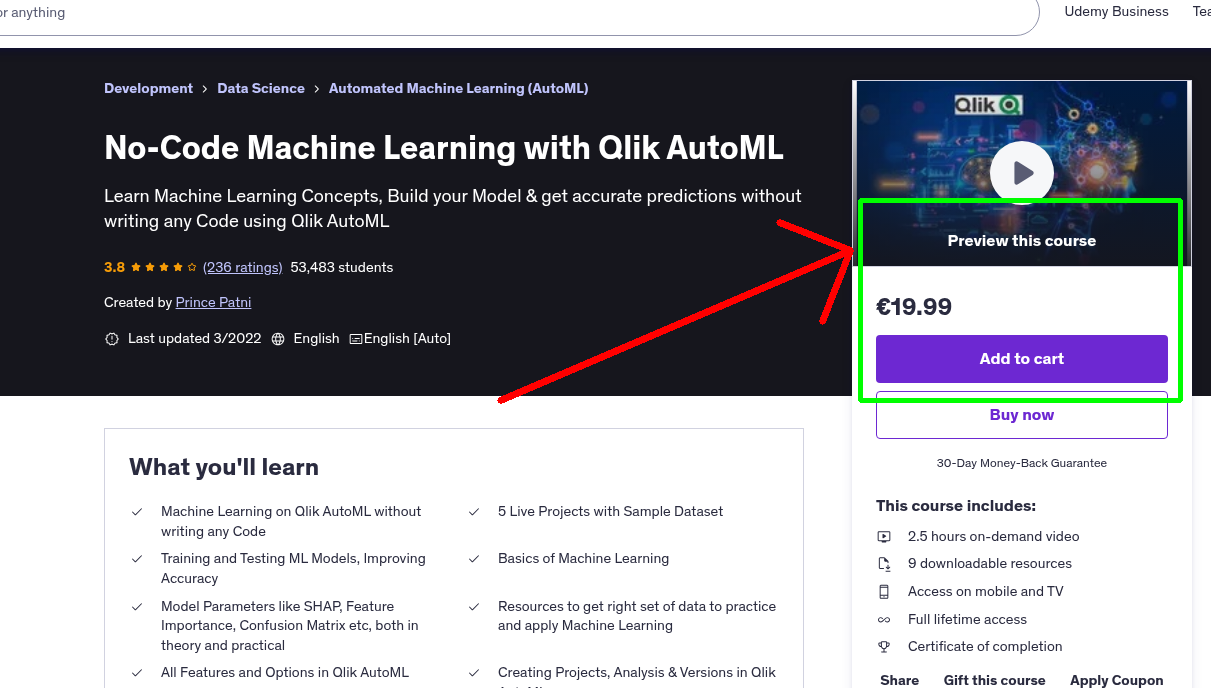 No-Code Machine Learning with Qlik AutoML