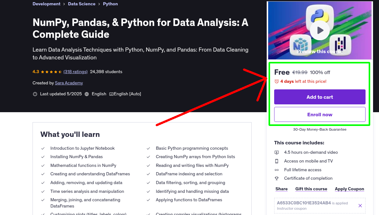 NumPy, Pandas, & Python for Data Analysis: A Complete Guide