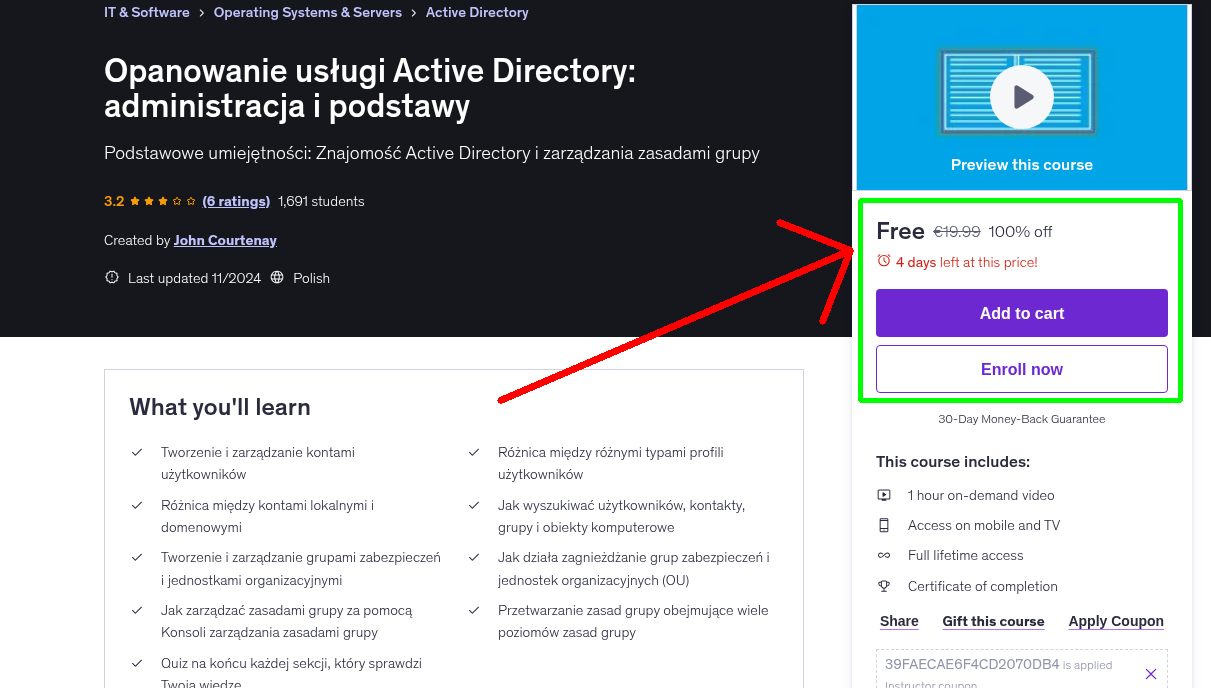 Opanowanie usługi Active Directory: administracja i podstawy