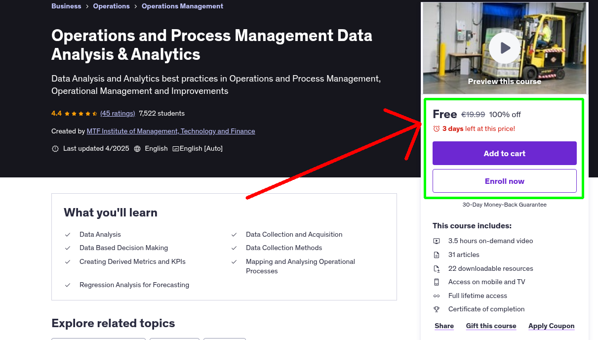Operations and Process Management Data Analysis & Analytics