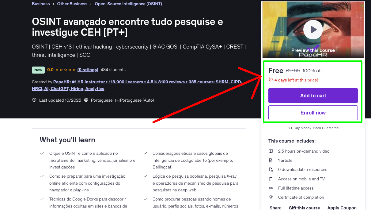 OSINT avançado encontre tudo pesquise e investigue CEH [PT+]
