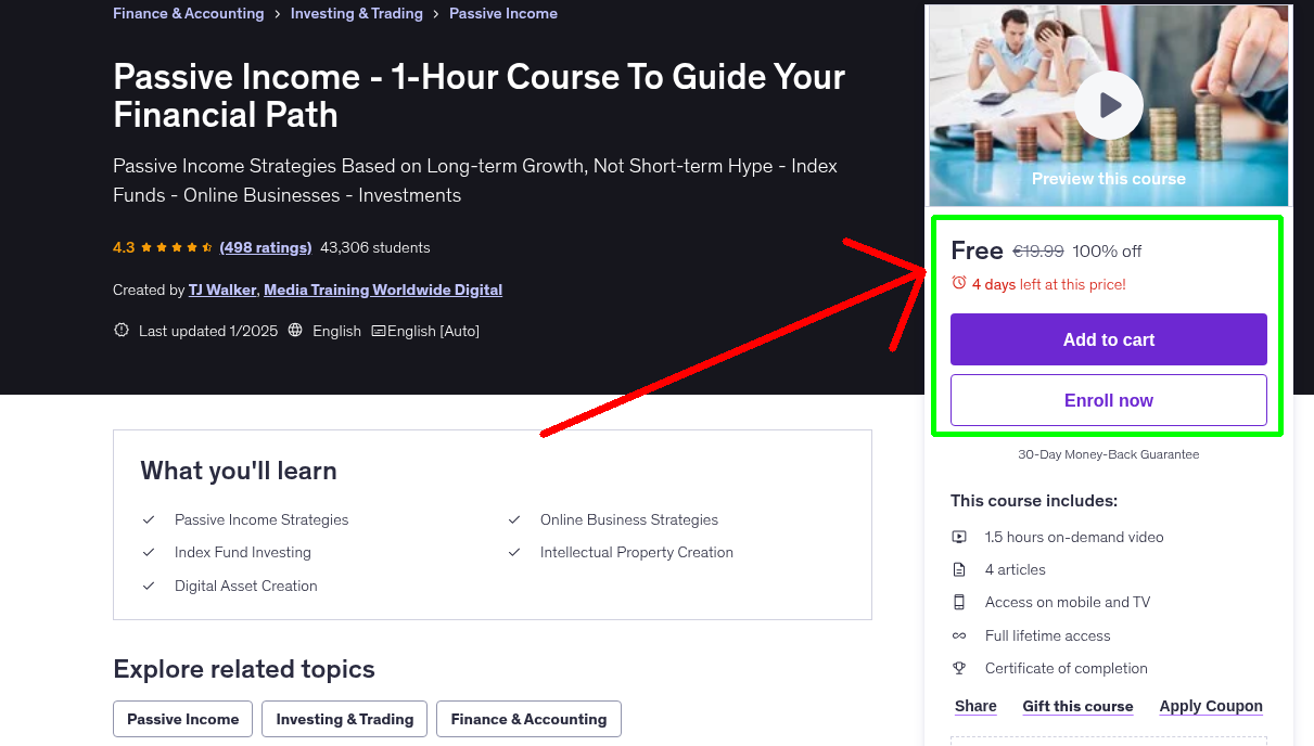 Passive Income - 1-Hour Course To Guide Your Financial Path