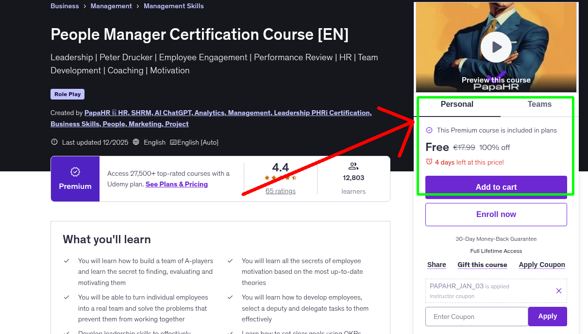People Manager Certification Course [EN]