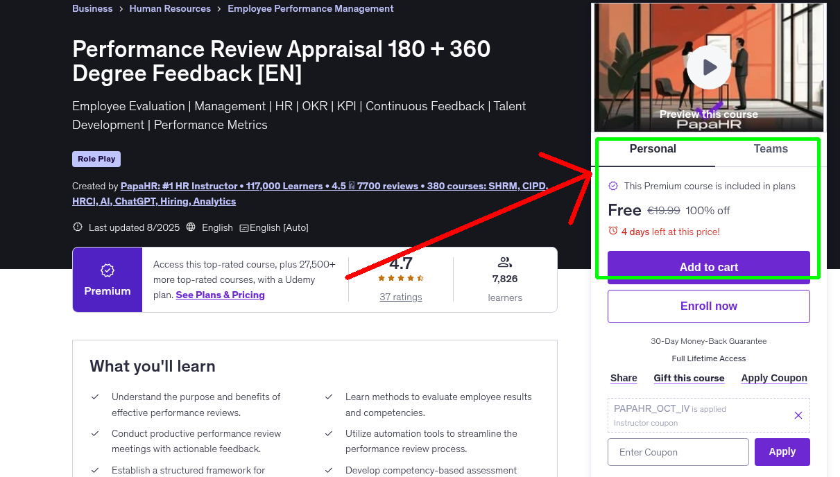 Performance Review Appraisal 180 + 360 Degree Feedback [EN]
