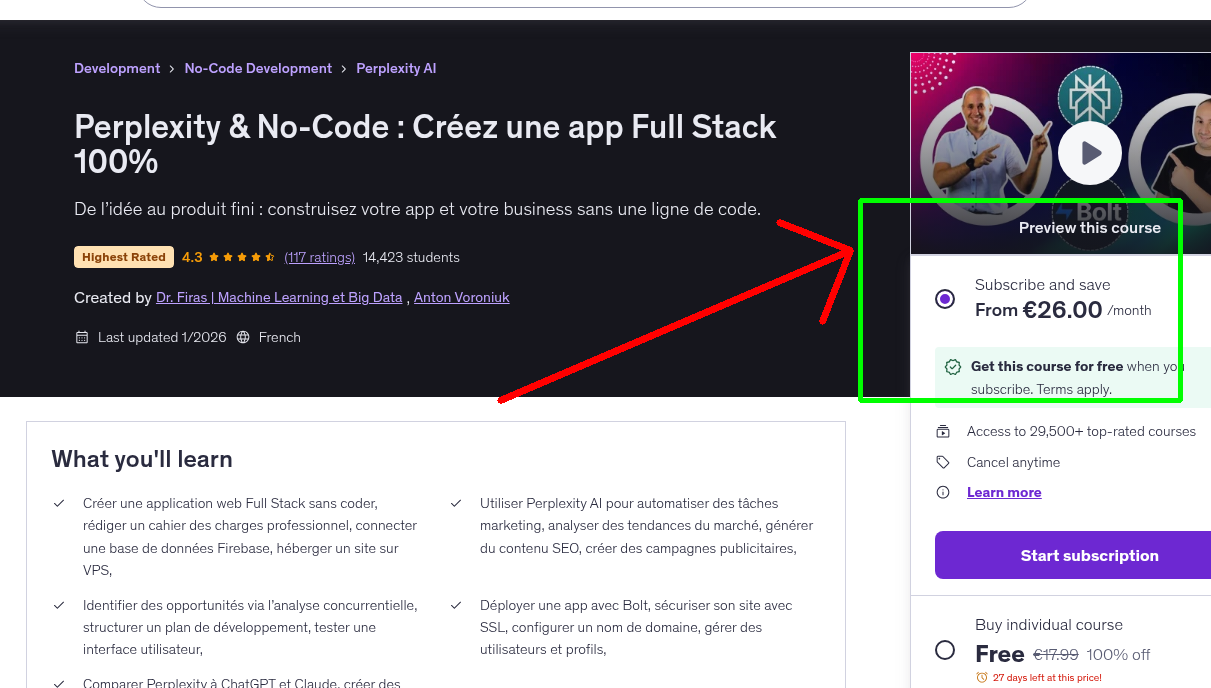 Perplexity & No-Code : Créez une app Full Stack 100%
