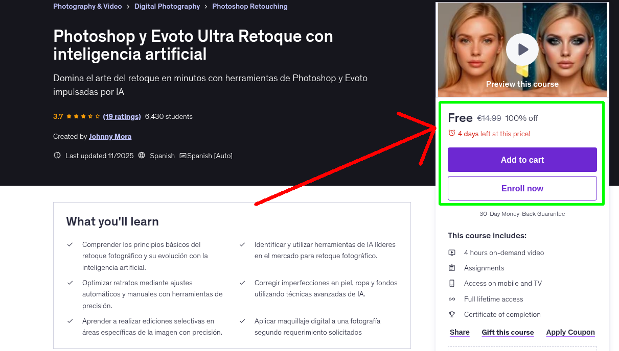 Photoshop y Evoto Ultra Retoque con inteligencia artificial