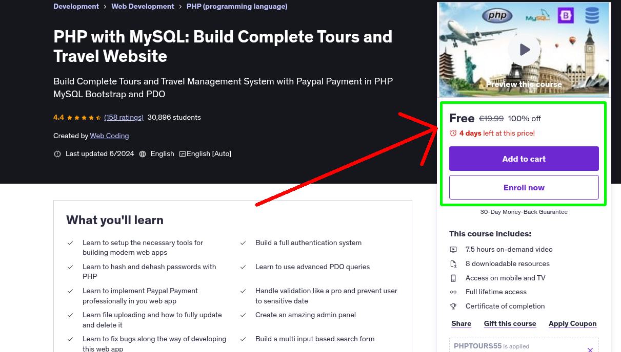 PHP with MySQL: Build Complete Tours and Travel Website