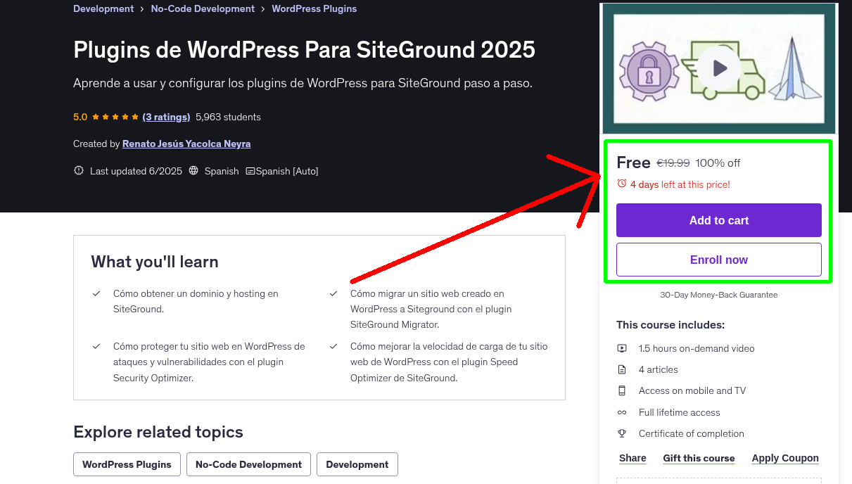 Plugins de WordPress Para SiteGround 2025