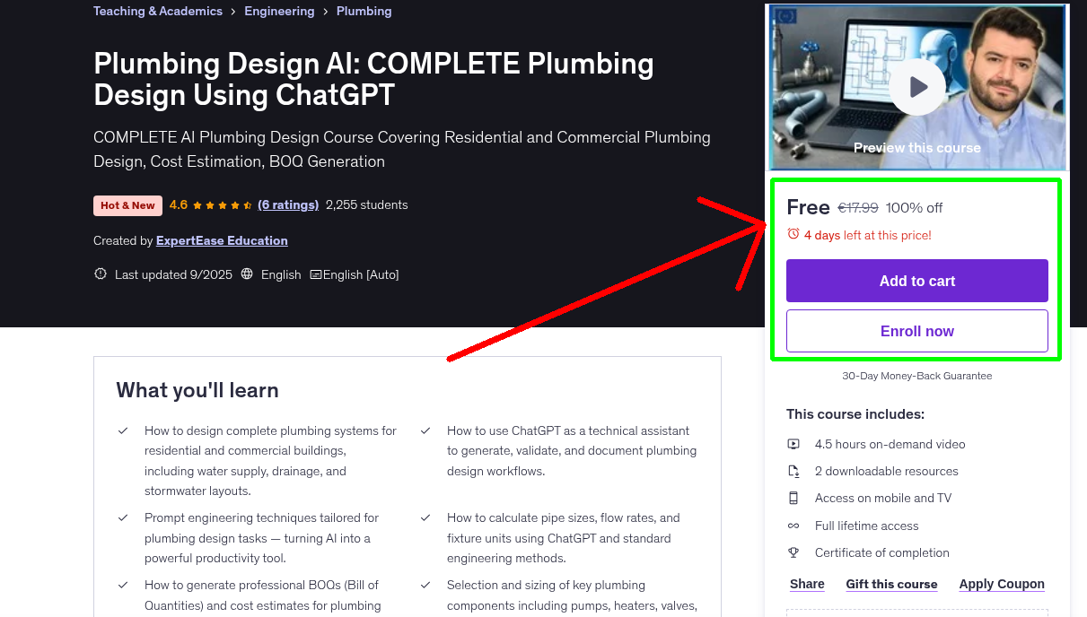 Plumbing Design AI: COMPLETE Plumbing Design Using ChatGPT