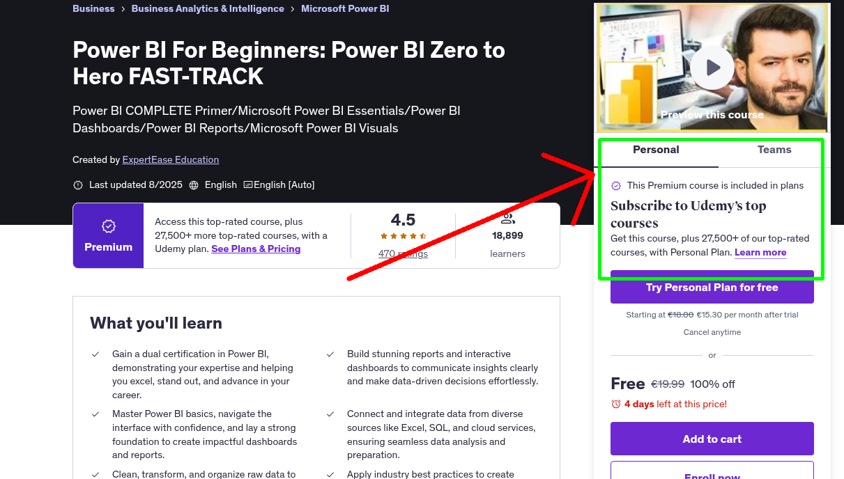 Power BI For Beginners: Power BI Zero to Hero FAST-TRACK