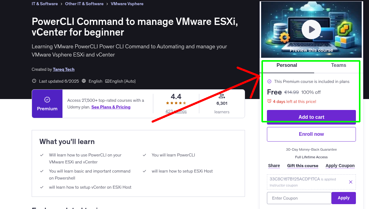 PowerCLI Command to manage VMware ESXi, vCenter for beginner