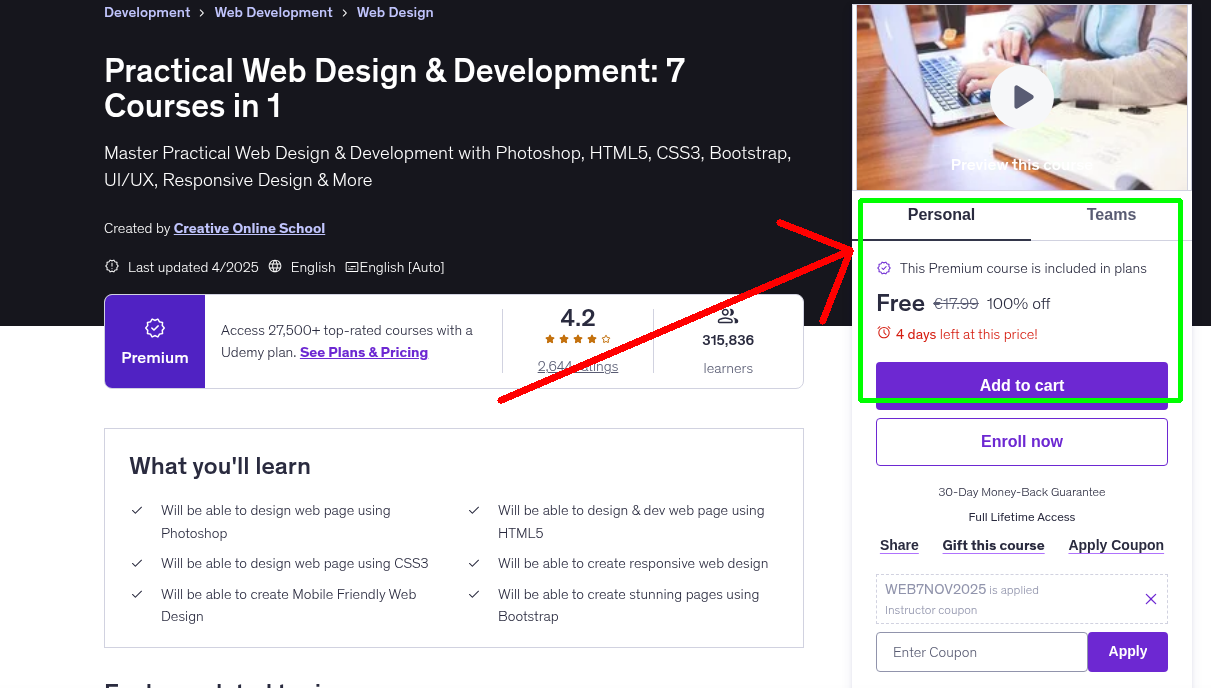 Practical Web Design & Development: 7 Courses in 1