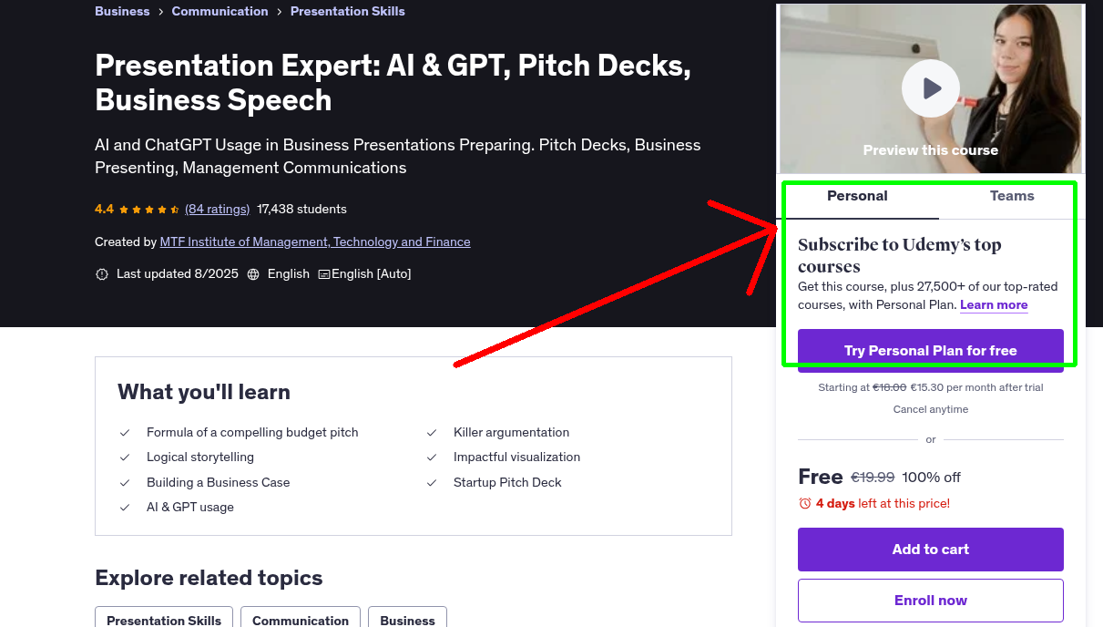 Presentation Expert: AI & GPT, Pitch Decks, Business Speech