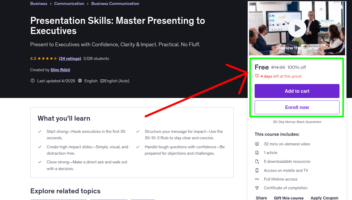 Presentation Skills: Master Presenting to Executives