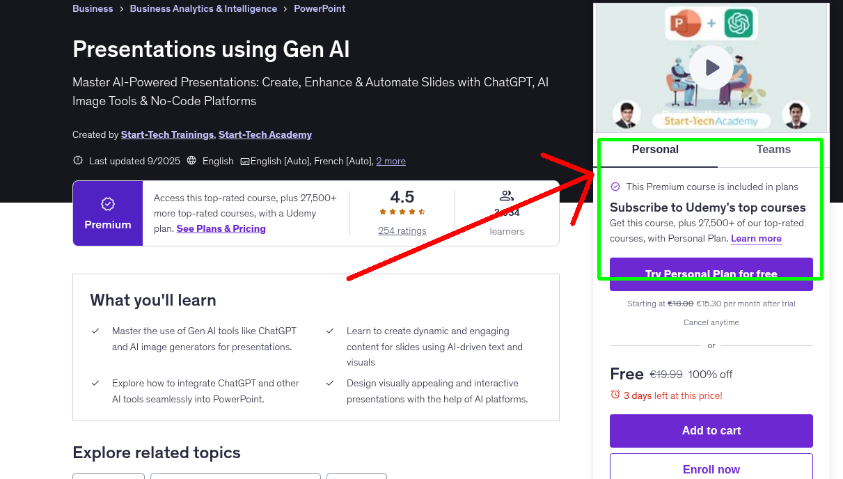 Presentations using Gen AI