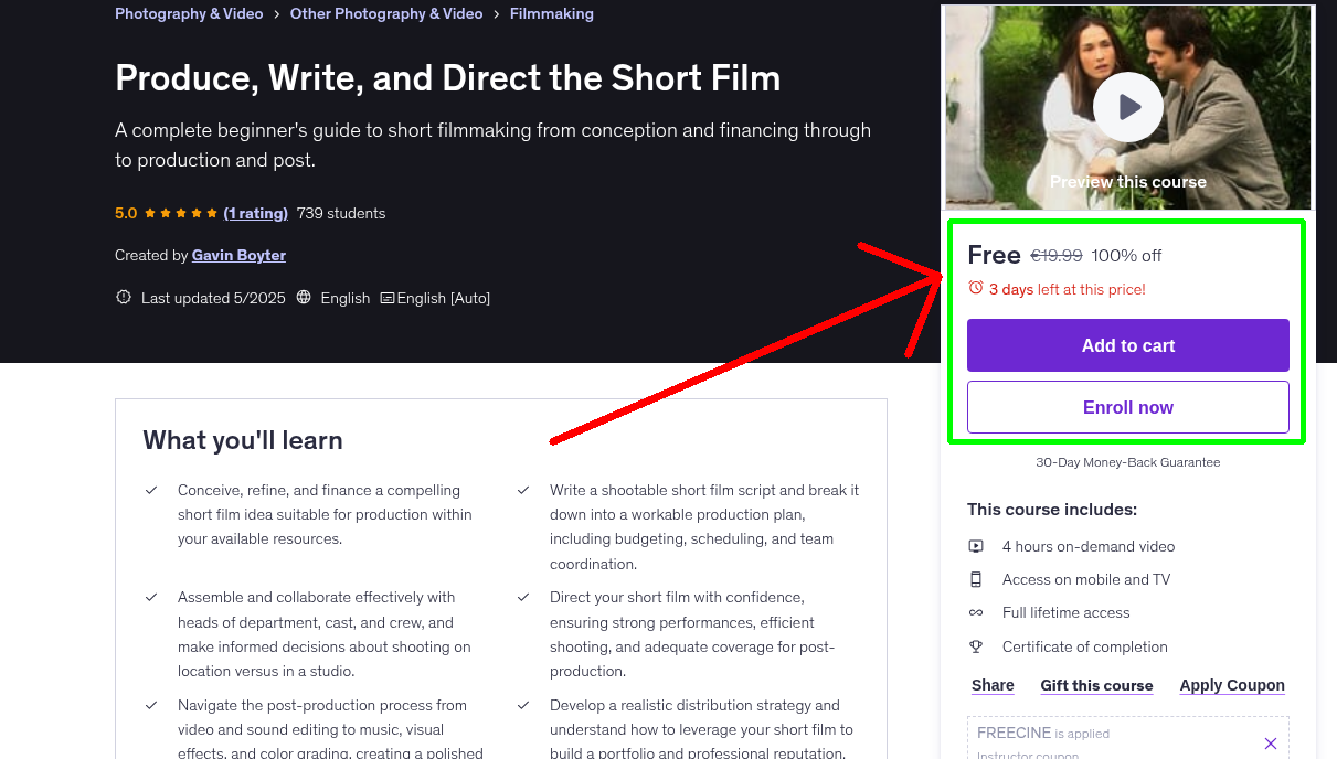 Produce, Write, and Direct the Short Film