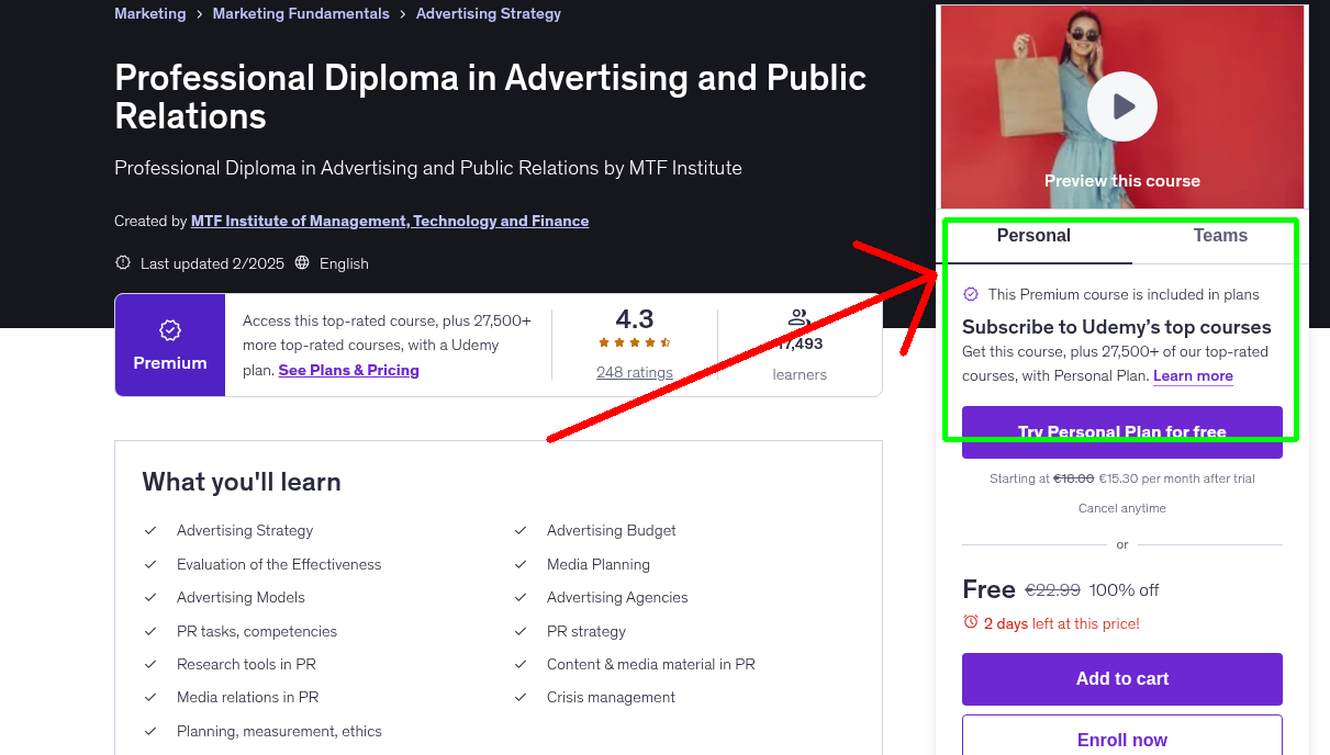 Professional Diploma in Advertising and Public Relations