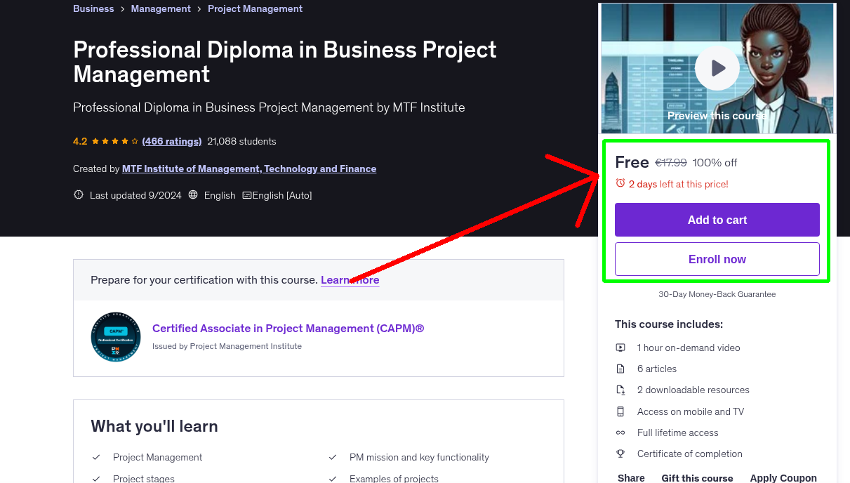 Professional Diploma in Business Project Management