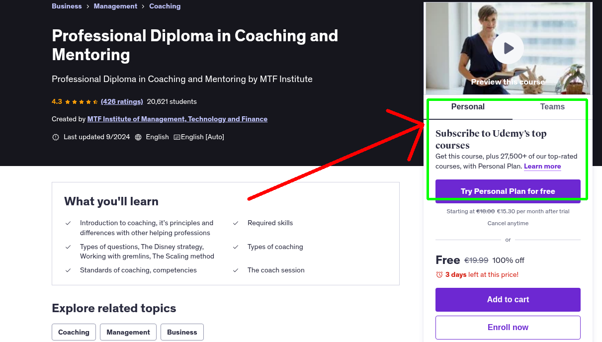Professional Diploma in Coaching and Mentoring