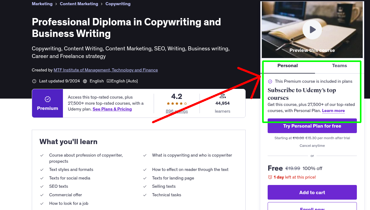 Professional Diploma in Copywriting and Business Writing