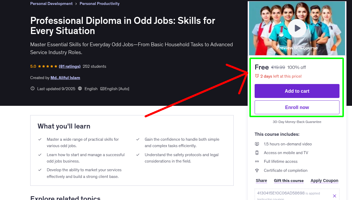 Professional Diploma in Odd Jobs: Skills for Every Situation