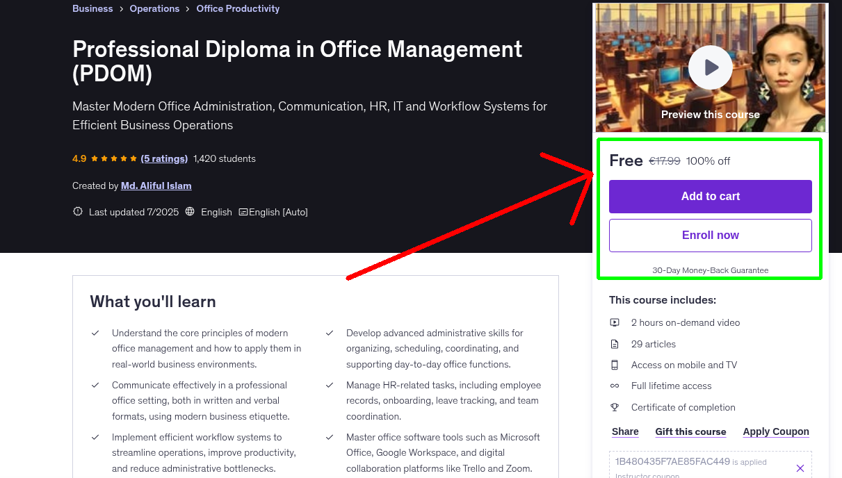 Professional Diploma in Office Management (PDOM)