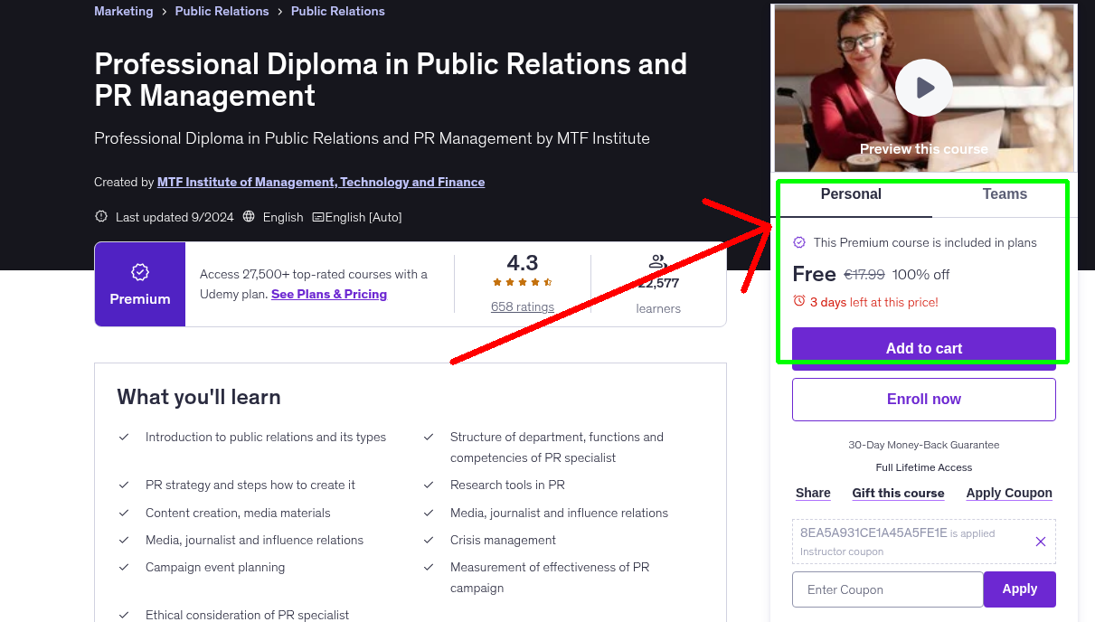 Professional Diploma in Public Relations and PR Management