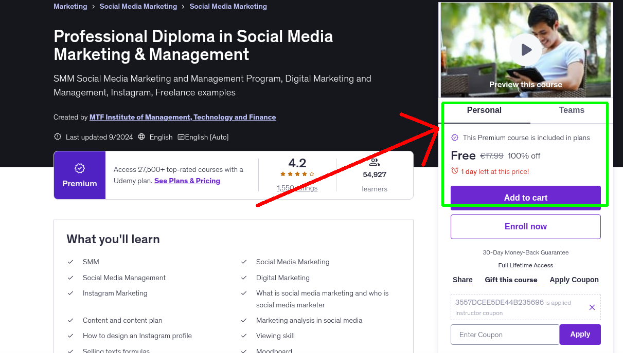Professional Diploma in Social Media Marketing & Management