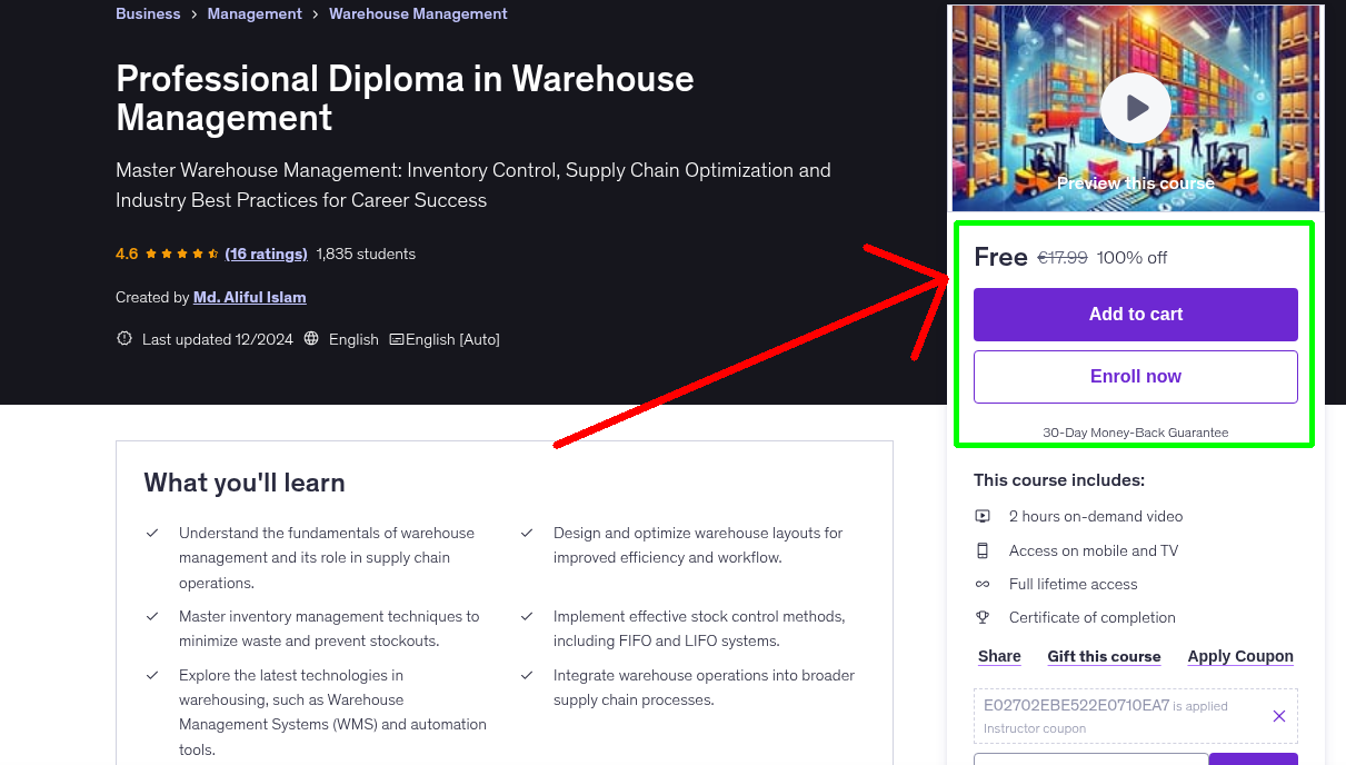 Professional Diploma in Warehouse Management