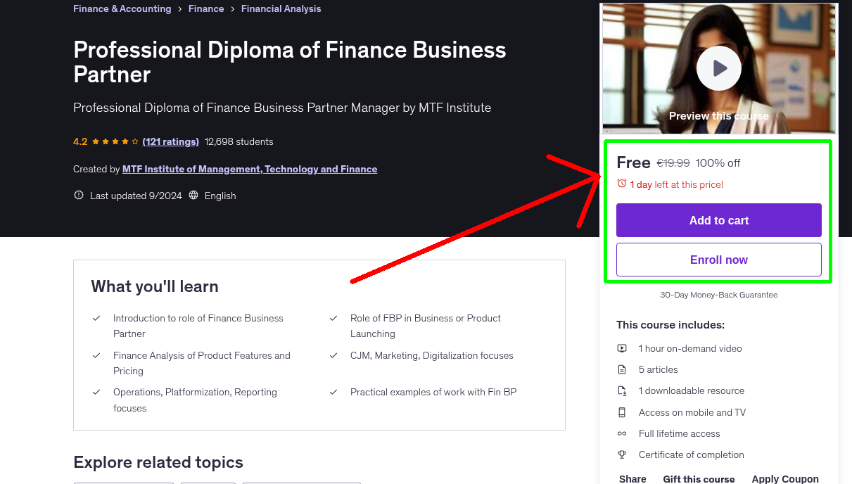 Professional Diploma of Finance Business Partner