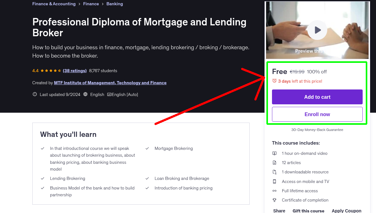 Professional Diploma of Mortgage and Lending Broker