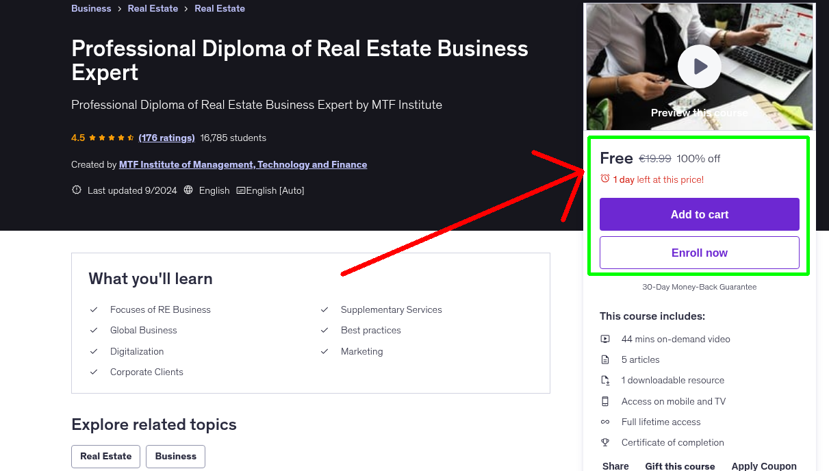 Professional Diploma of Real Estate Business Expert