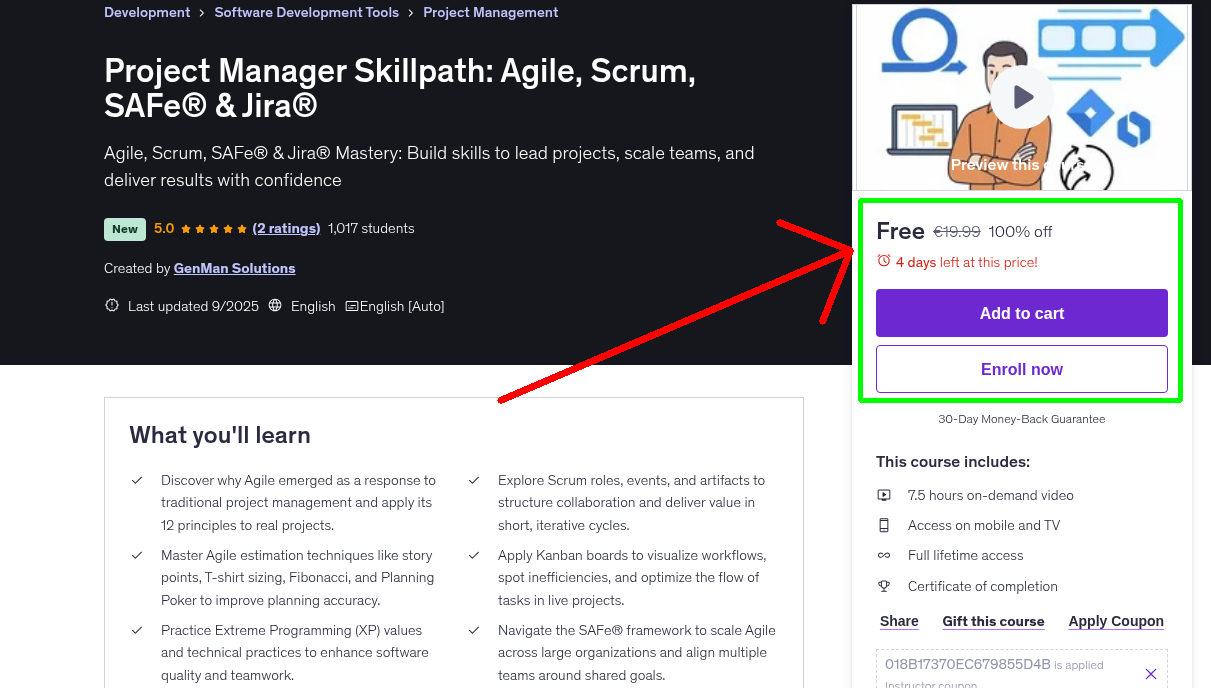 Project Manager Skillpath: Agile, Scrum, SAFe® & Jira®