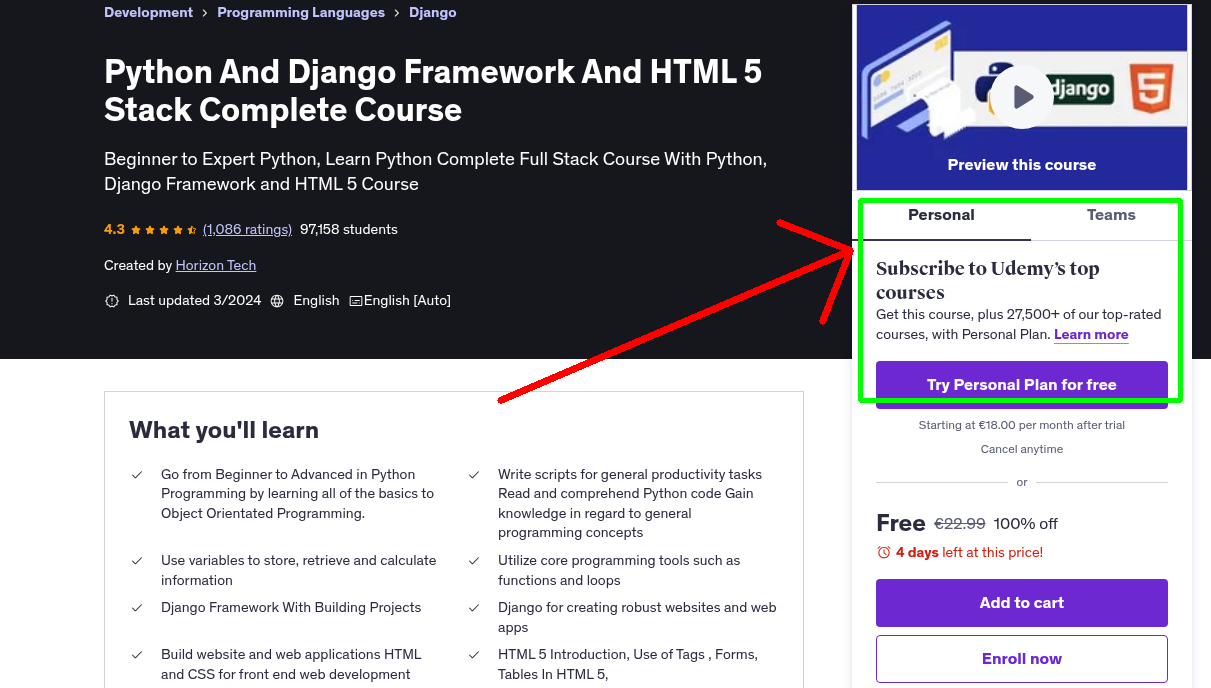 Python And Django Framework And HTML 5 Stack Complete Course
